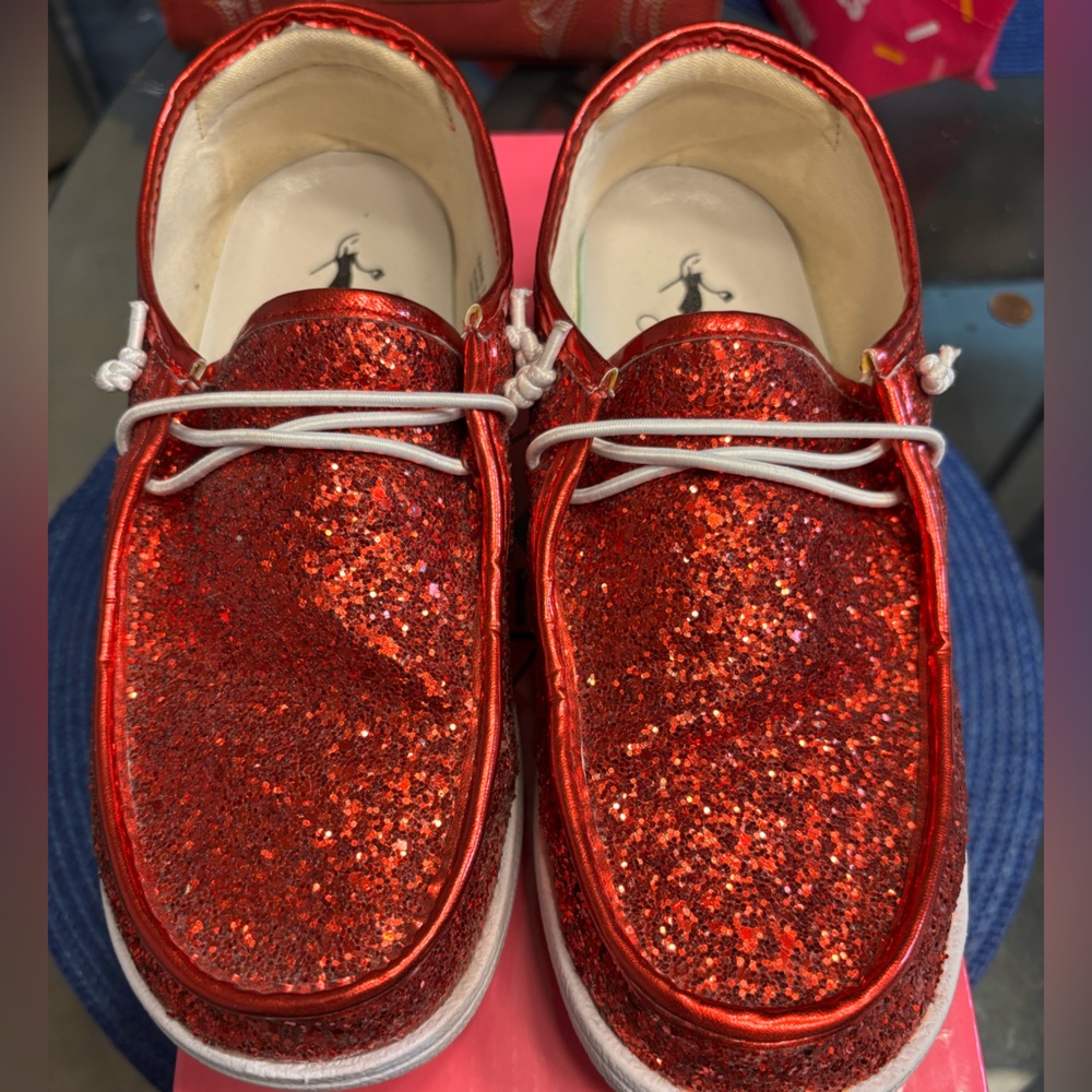 Womens Corkys Glitter Boat Shoes